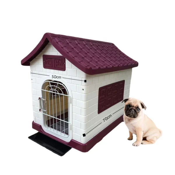 Dog cage with toilet